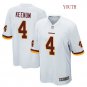Youth boys Case Keenum #4 washington Redskins color rush Limited jersey White