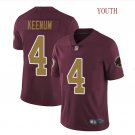 Youth boys Case Keenum #4 washington Redskins color rush Limited jersey Red