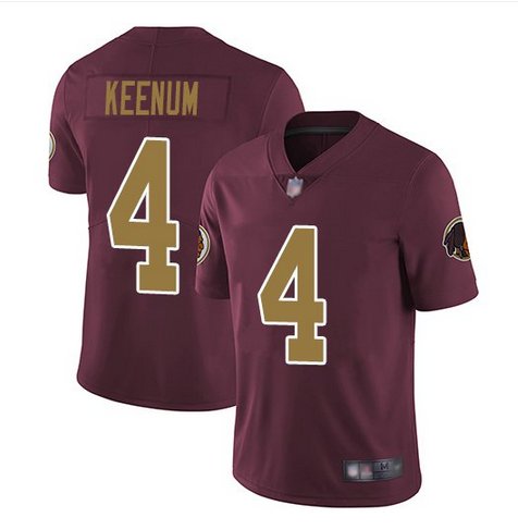 Men's Case Keenum #4 washington Redskins color rush Limited jersey Red