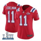 Women's Patriots #11 Julian Edelman Alternate Red Stitched Jersey Super Bowl LIII