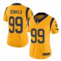 Women's Los Angeles Rams #99 Aaron Donald jersey yellow
