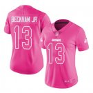 Women's Cleveland Browns #13 Odell Beckham Jr color rush limited Ladies Jersey Pink