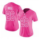 Women's le'Veon bell New York jets color rush limited Ladies Jersey Pink