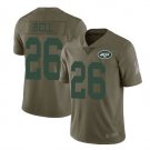 Men's le'Veon bell New York jets salute to troops service Jersey olive green
