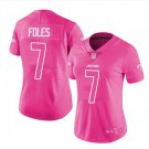 Women's Nick Foles Jaguars color rush limited Ladies Jersey Pink