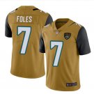 Men's Nick Foles Jaguars color rush limited Ladies Jersey yellow
