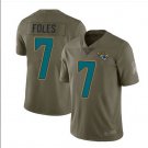 Men's Nick Foles Jaguars salute to troops service Jersey olive green