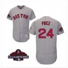 Men's David Price Red Sox Grey 2018 World Series Champions Jersey