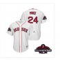Men's Red Sox White #24 David Price 2018 World Series Champions Jersey