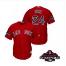 Women's Red Sox Red #24 David Price 2018 World Series Champions Jersey