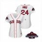 Women's Red Sox White #24 David Price 2018 World Series Champions Jersey