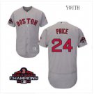 Youth David Price Red Sox Grey 2018 World Series Champions Jersey