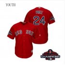 Youth Red Sox Red #24 David Price 2018 World Series Champions Jersey