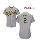 Men's Oakland Athletics #2 Khris Davis Gray Road Jersey