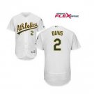 Men's Oakland Athletics #2 Khris Davis White Jersey