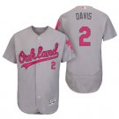 Men's Oakland Athletics #2 Khris Davis Gray Road Jersey