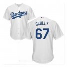 Los Angeles Dodgers Sportscaster #67 Vin Scully Jersey White Cool Base Stitched