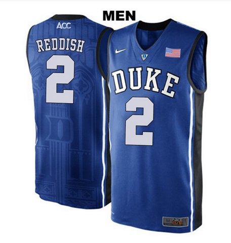 Men's Duke #2 Cameron Reddish Blue College Basketball Jersey stitched