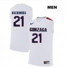 Men's Rui Hachimura Gonzaga Bulldogs #21 Stitched White College Basketball Jersey