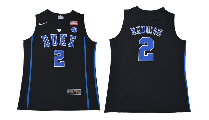 Men's Duke #2 Cameron Reddish Black College Basketball Jersey stitched