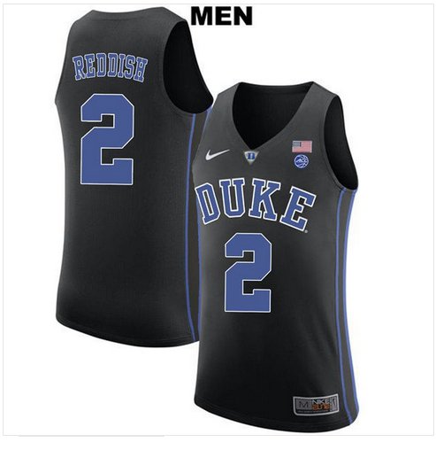 Men's Duke #2 Cameron Reddish Black College Basketball Jersey stitched