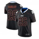 Men's NY Giants 26 Saquon Barkley Color rush lights out limited jersey black