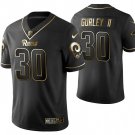 Men's Rams #30 todd gurley black gold jersey