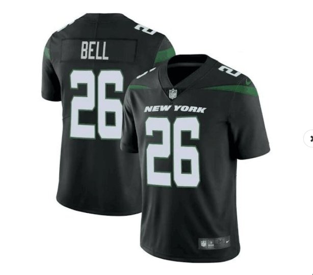Men's Le'veon Bell New York Jets color rush vapor jersey black 2019