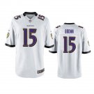 Men's Marquise Brown Baltimore Ravens #15 game Jersey white