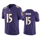 Men's Marquise Brown Baltimore Ravens #15 Color Rush vapor Jersey purple