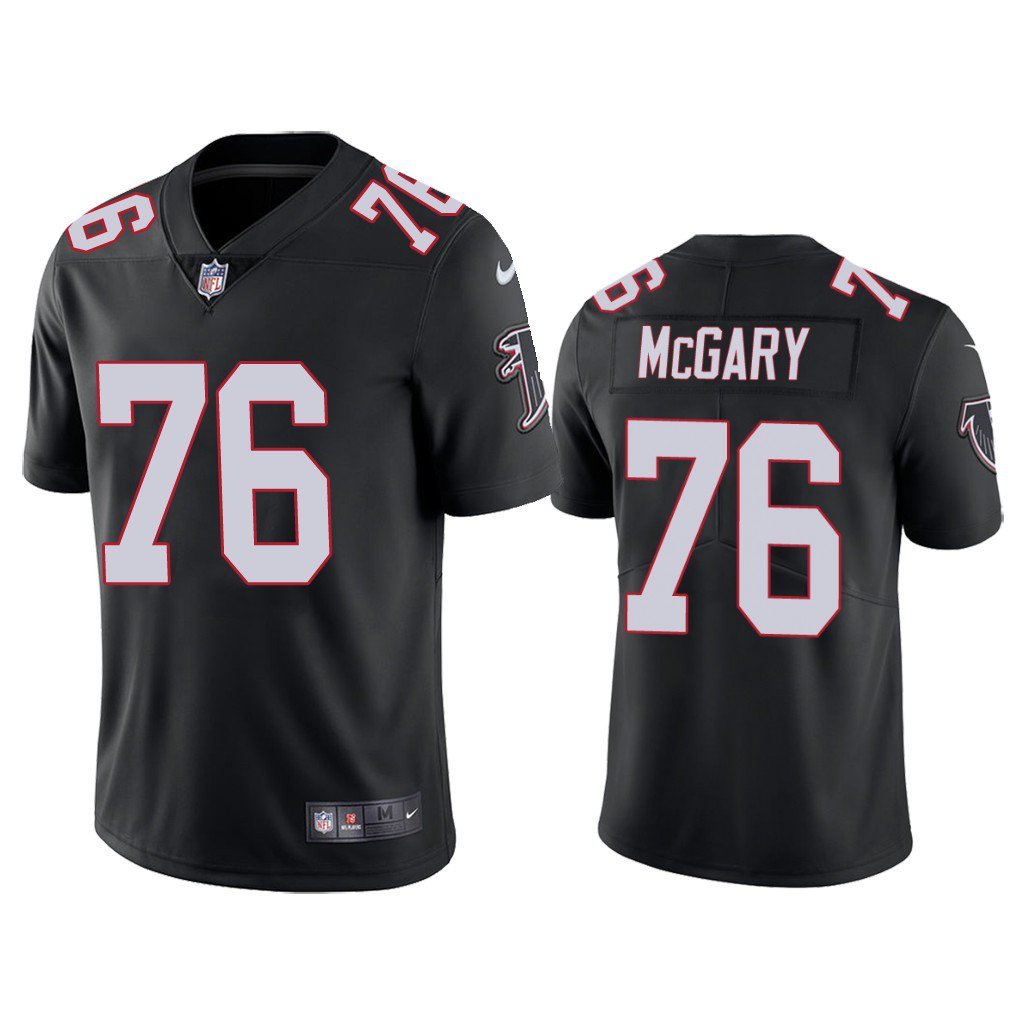 Men's Kaleb McGary Atlanta Falcons #76 Color Rush vapor Jersey black