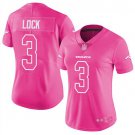 Women's Denver Broncos #3 Drew Lock fashion Jersey pink