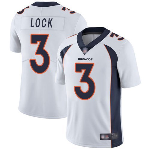 Men's Drew Lock Denver Broncos #3 Color Rush limited Jersey white