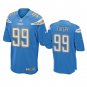 Men's Jerry Tillery Los Angeles Chargers #99 game Jersey light blue
