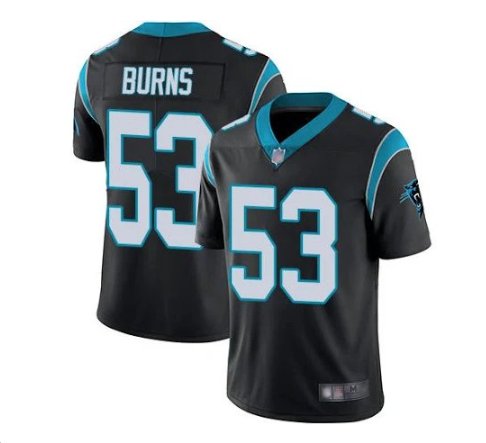 Men's Brian Burns Carolina Panthers #53 color rush black Jersey