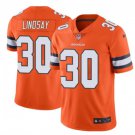 Men's Denver Broncos #30 Phillip Lindsay color rush vapor Jersey orange