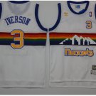 Men's Allen Iverson Denver Nuggets 3 throwback jersey white