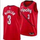 Mens Blazers #3 CJ McCollum Basketball Jersey red -earned edition