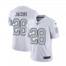 Men's Oakland Raiders #28 Josh Jacobs color rush Vapor Limited Jersey White