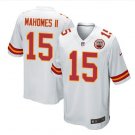Men's Kansas City Chiefs #15 Patrick Mahomes game jersey white