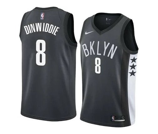 Men & Youth Spencer Dinwiddie Brooklyn Nets jersey black
