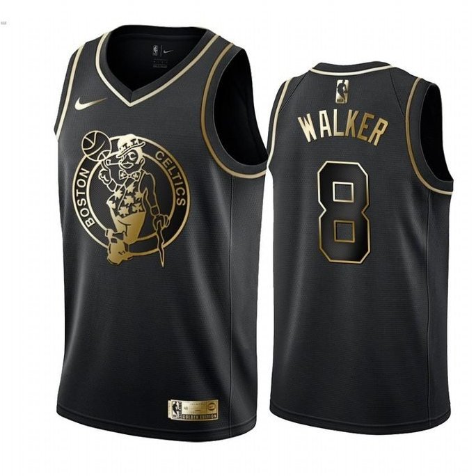 Men's Kemba Walker Boston Celtics 8 black golden edition jersey