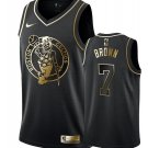 Men's Jaylen Brown boston celtics black golden edition jersey