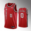 Men's Portland Trail Blazers Damian Lillard 50th Anniversary Retro Red Jersey