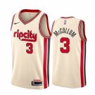Men's Portland Trail Blazers #3 C.J. McCollum 2020 Cream City Jersey