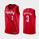 Men's Portland Trail Blazers #3 C.J. McCollum Earned Jersey Red