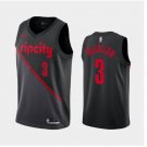 Men's Portland Trail Blazers #3 C.J. McCollum Black City Edition Jersey