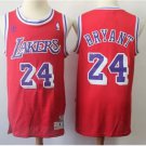 Men's Los Angeles Lakers Kobe Bryant Red Throwback Basketball Jersey Embroidered