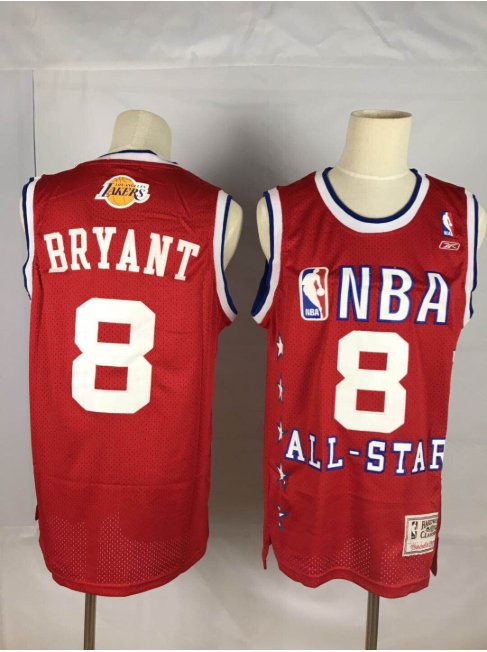Men's Los Angeles Lakers Kobe Bryant Red 2003 All Star Jersey Stitched