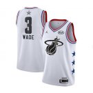 Men's Heat #3 Dwyane Wade White 2019 All Star Basketball Jersey